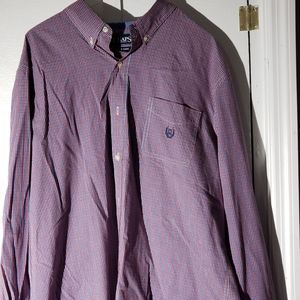 Long sleeve chaps button up shirt